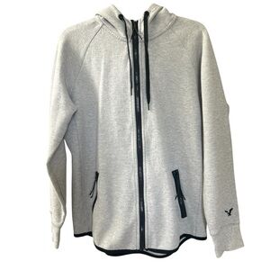 American Eagle Active Flex Gray Zip Up Hoodie Jacket Men’s Medium